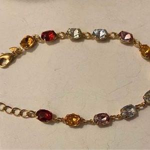 Vintage Avon #5 Multi-colour stone bracelet (gold)